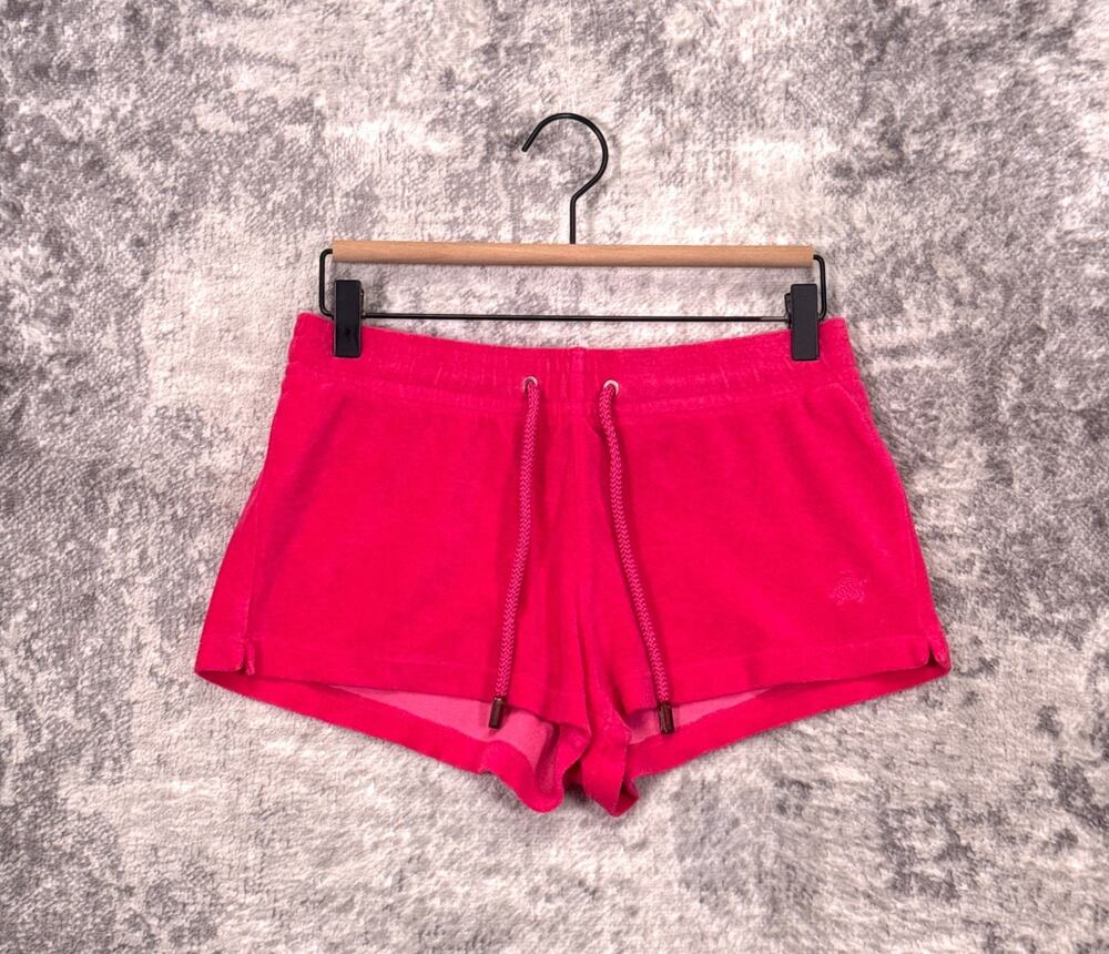 Vilebrequin Terry Towel Shorts Small / 6 Womens Hot Pink Drawstring
